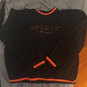 Spirit Men's Sweater with Black and Orange Accents